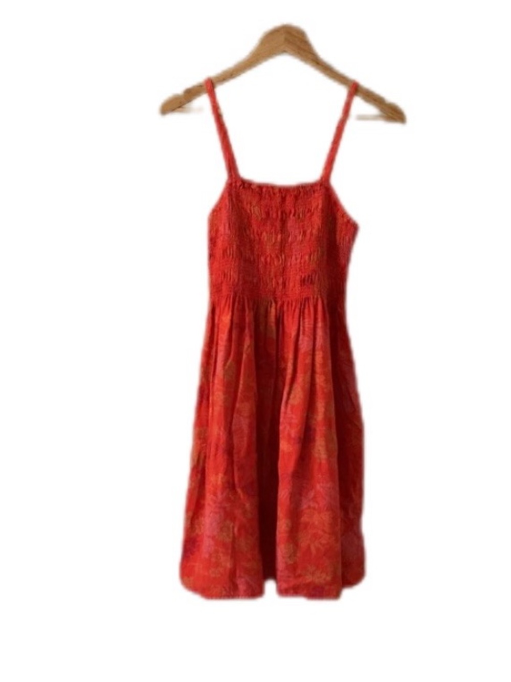 Universal Thread Orange Smocked Sundress with Spaghetti Straps XS